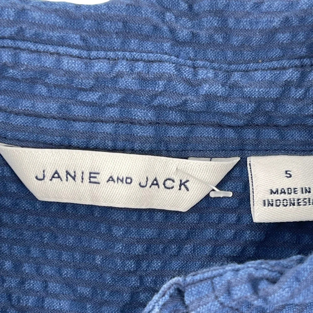 BUNDLE Janie and Jack Button-Up Shirt Striped‎ Casual Cotton Size 5